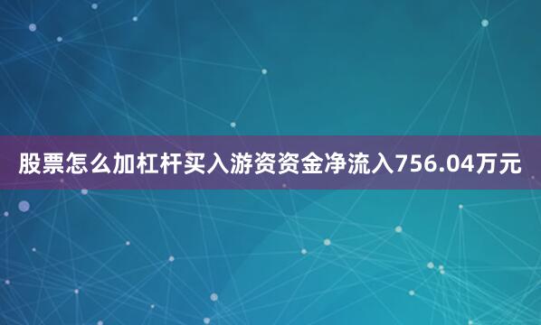 股票怎么加杠杆买入游资资金净流入756.04万元